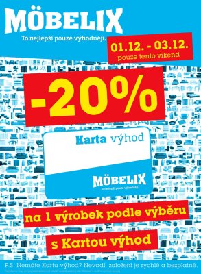 akční leták Möbelix 1.12.2017-3.12.2017