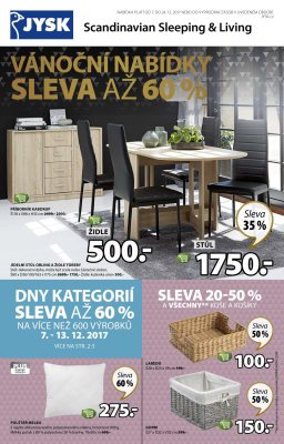 akční leták Jysk 7.12.2017-24.12.2017
