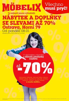 akční leták Möbelix 8.1.2018-21.1.2018