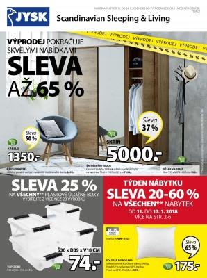 akční leták Jysk 11.1.2018-24.1.2018