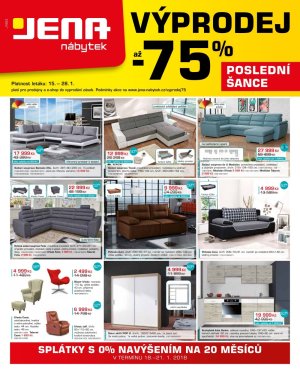 akční leták Jena nábytek 15.1.2018-28.1.2018