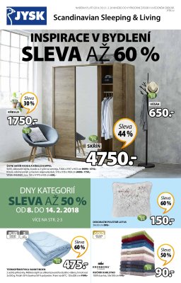 akční leták Jysk 8.2.2018-21.2.2018