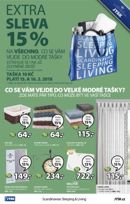 akční leták Jysk 15.2.2018-28.2.2018