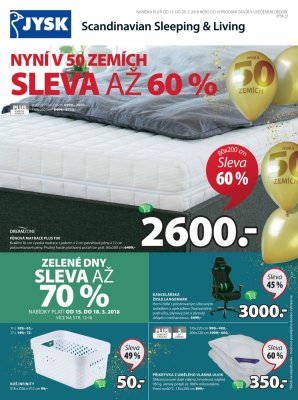 akční leták Jysk 15.3.2018-28.3.2018