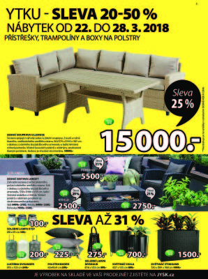 akční leták Jysk 22.3.2018-4.4.2018