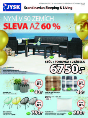 akční leták Jysk 29.3.2018-11.4.2018