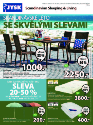 akční leták Jysk 10.5.2018-23.5.2018