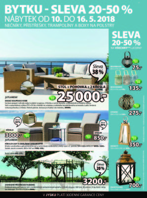 akční leták Jysk 10.5.2018-23.5.2018