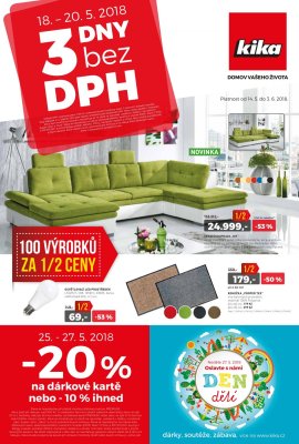 akční leták Kika nábytek 14.5.2018-3.6.2018