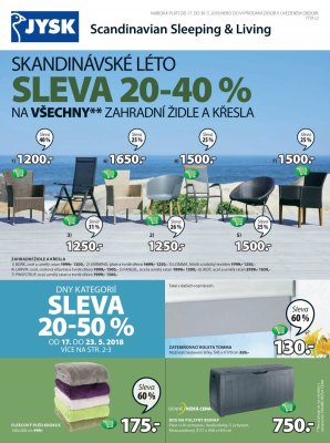 akční leták Jysk 17.5.2018-30.5.2018