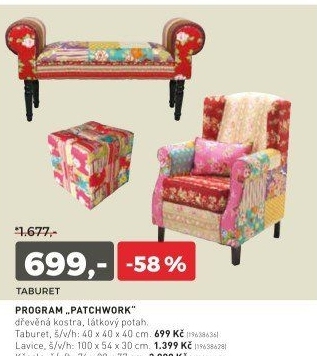 Taburet PATCHWORK