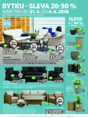 akční leták Jysk 31.5.2018-13.6.2018