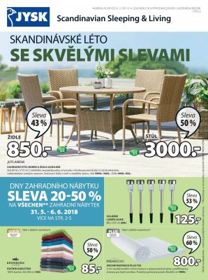 akční leták Jysk 31.5.2018-13.6.2018