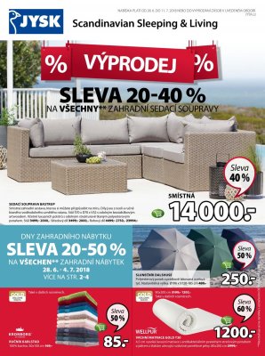 akční leták Jysk 28.6.2018-11.7.2018