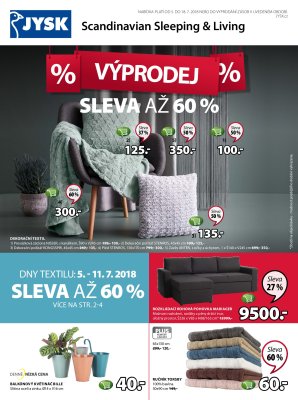 akční leták Jysk 5.7.2018-18.7.2018