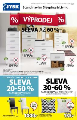 akční leták Jysk 26.7.2018-8.8.2018