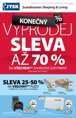 akční leták Jysk 16.8.2018-22.8.2018