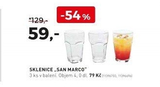 SKLENICE „SAN MARCO“