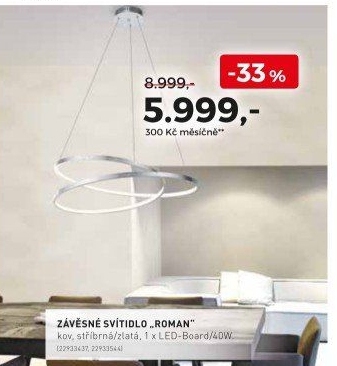 ZÁVĚSNÉ SVÍTIDLO „ROMAN“