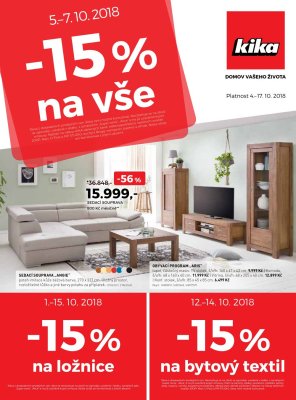 akční leták Kika nábytek 4.10.2018-17.10.2018