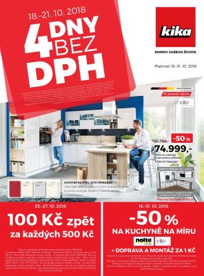 akční leták Kika nábytek 18.10.2018-31.10.2018