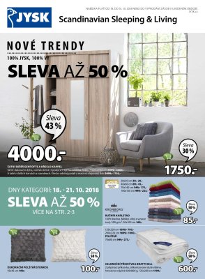 akční leták Jysk 18.10.2018-31.10.2018