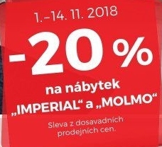 -20% na nábytek Imperial a Molmo