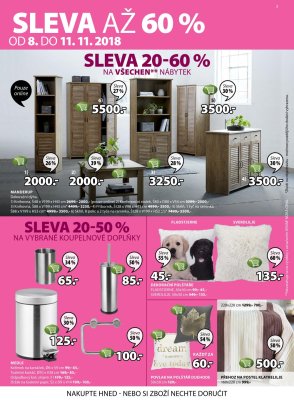 akční leták Jysk 8.11.2018-21.11.2018