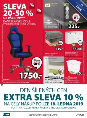akční leták Jysk 17.1.2019-30.1.2019