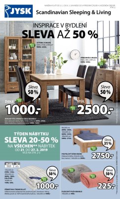 akční leták Jysk 21.2.2019-6.3.2019