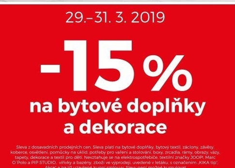 -15% na bytové doplnky a dekorace