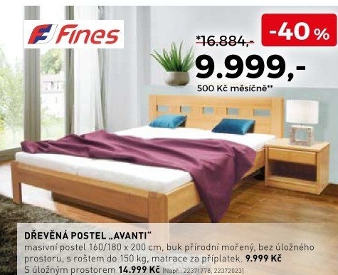 Dřevěná postel Avanti
