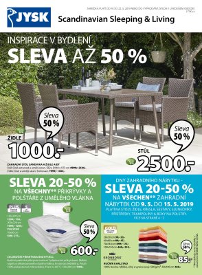 akční leták Jysk 9.5.2019-22.5.2019