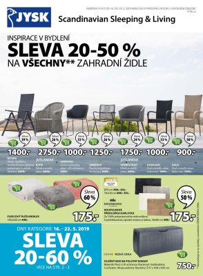 akční leták Jysk 16.5.2019-29.5.2019