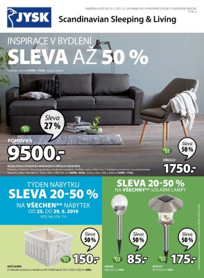 akční leták Jysk 23.5.2019-5.6.2019