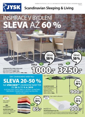 akční leták Jysk 30.5.2019-12.6.2019