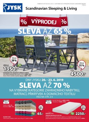 akční leták Jysk 20.6.2019-3.7.2019