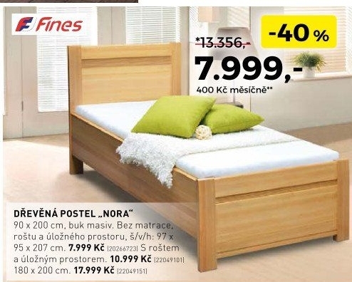 Dřevěná postel Nora