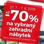 až 70% na vybraný zahradní nábytek