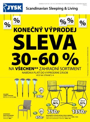 akční leták Jysk 1.8.2019-14.8.2019