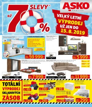 akční leták ASKO 1.8.2019-15.8.2019
