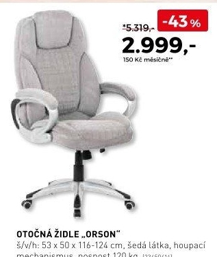 Otočná židle Orson