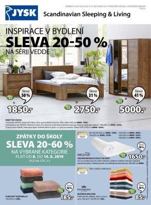 akční leták Jysk 8.8.2019-21.8.2019