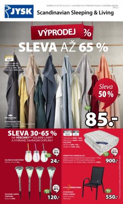 akční leták Jysk 15.8.2019-28.8.2019