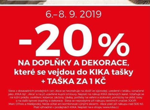 ´-20% na doplňky a dekorace