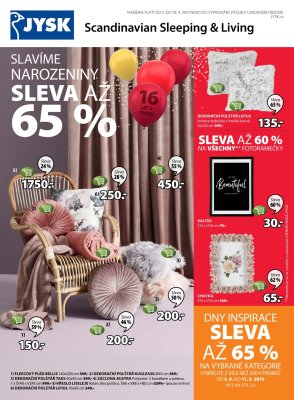 akční leták Jysk 5.9.2019-18.9.2019