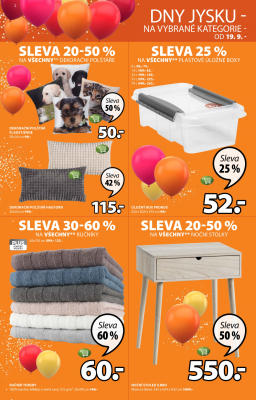 akční leták Jysk 19.9.2019-2.10.2019