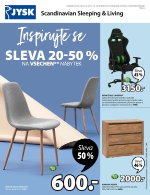 akční leták Jysk 26.9.2019-9.10.2019