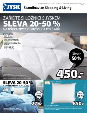 akční leták Jysk 24.10.2019-6.11.2019