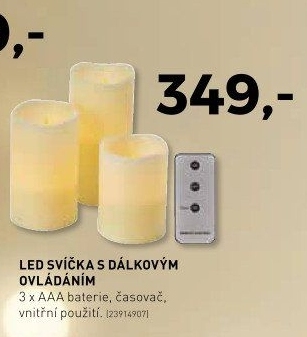 Led svíčka s dálkovým ovládáním